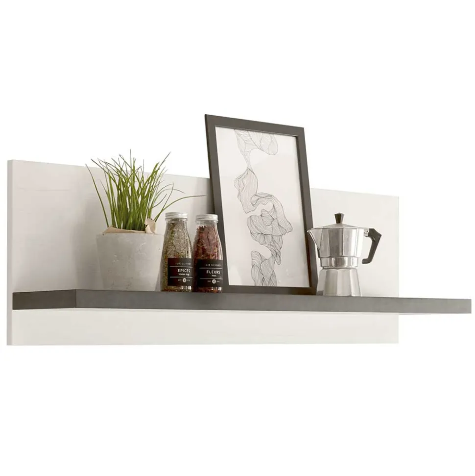 Landhaus Wandboard in Weiß & Anthrazit - Eture