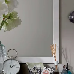 Landhaus Wandspiegel Charmes in Weiß Grau