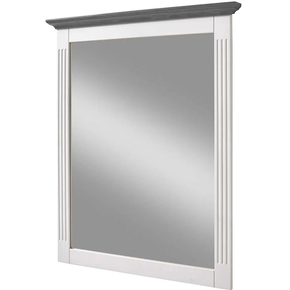 Landhaus Wandspiegel in Weiß & Grau - Caneon