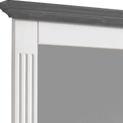 Landhaus Wandspiegel in Weiß & Grau - Caneon