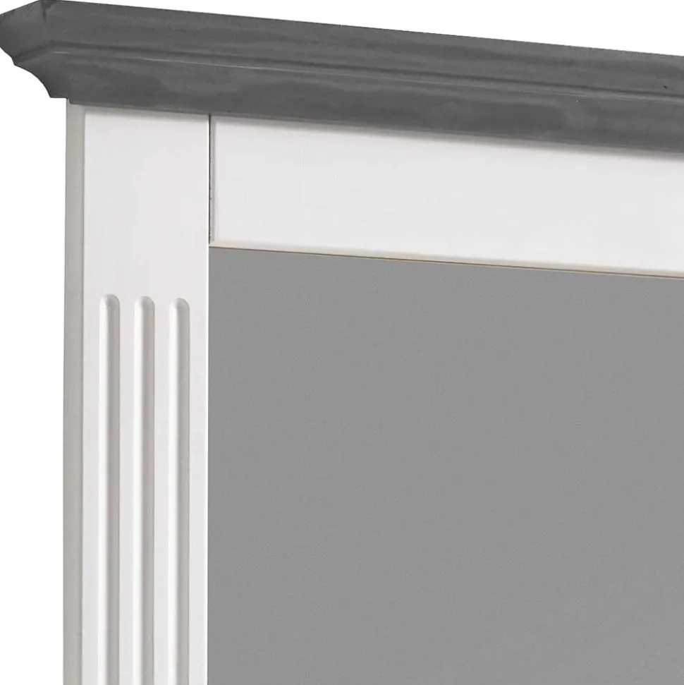 Landhaus Wandspiegel in Weiß & Grau - Caneon