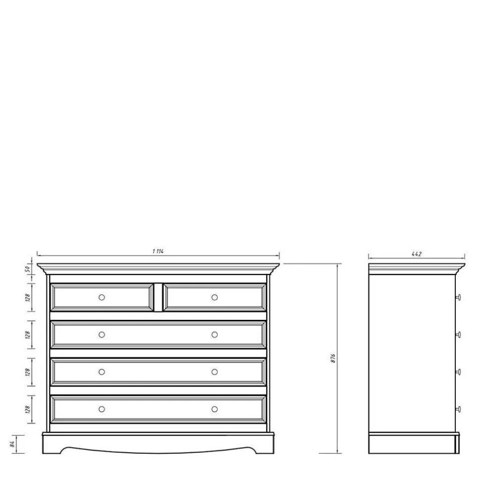 Landhaus Wohnwand Möbel - Vitablo (fünfteilig)