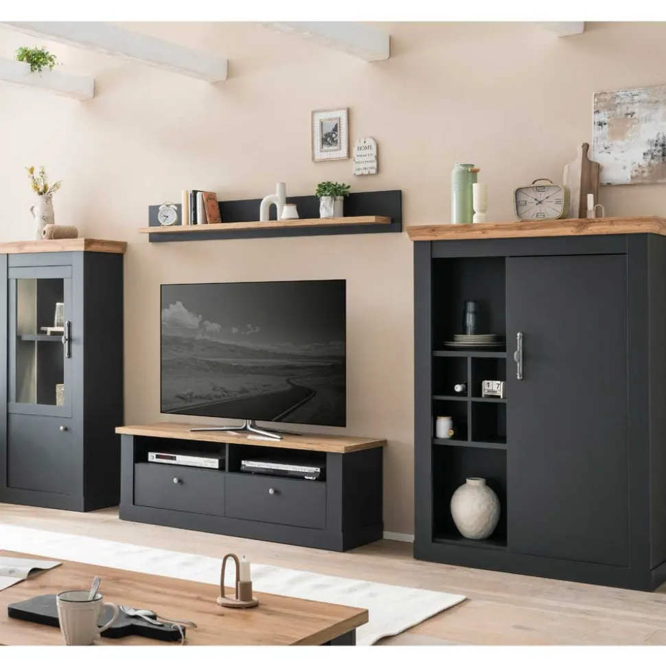 Landhaus Wohnwand Set - Lionel (vierteilig)