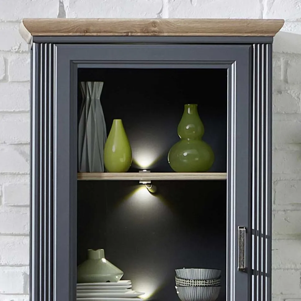 Landhaus Wohnzimmermöbel in Grau - Thumbs (dreiteilig)