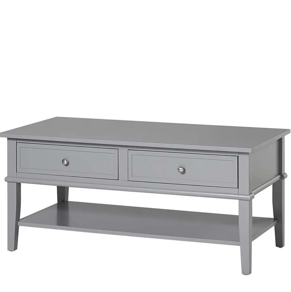 Landhaus Wohnzimmertisch in Grau lackiert - Yaniz