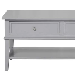 Landhaus Wohnzimmertisch in Grau lackiert - Yaniz