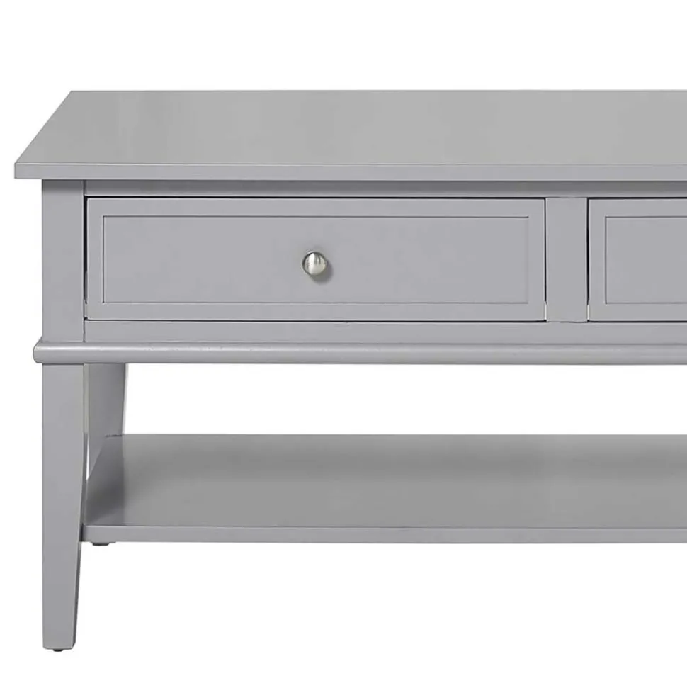 Landhaus Wohnzimmertisch in Grau lackiert - Yaniz