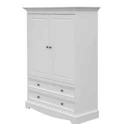 Landhaus Wäscheschrank in Weiß lackiert - Indico