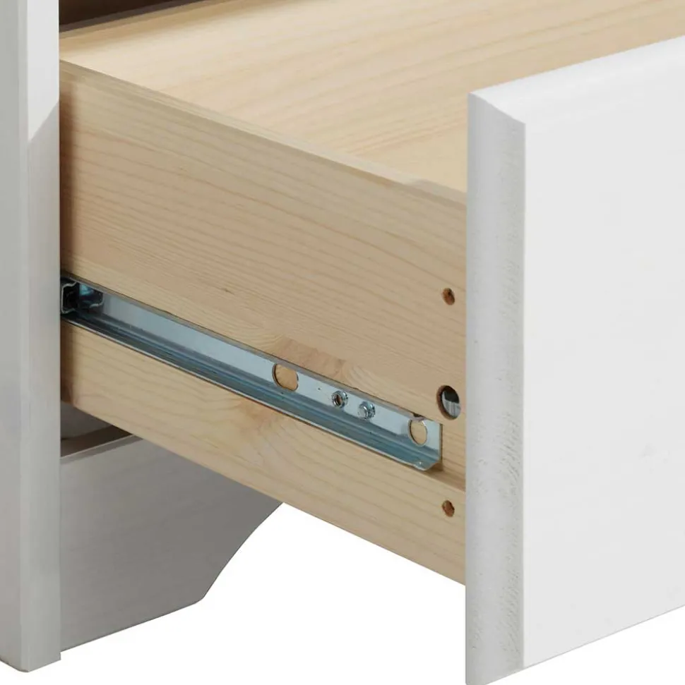 Landhaus Wäsche-Schrank in Weiß lackiert - Ilvestra