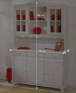 Landhaus-Buffetschrank Nanini in Weiß