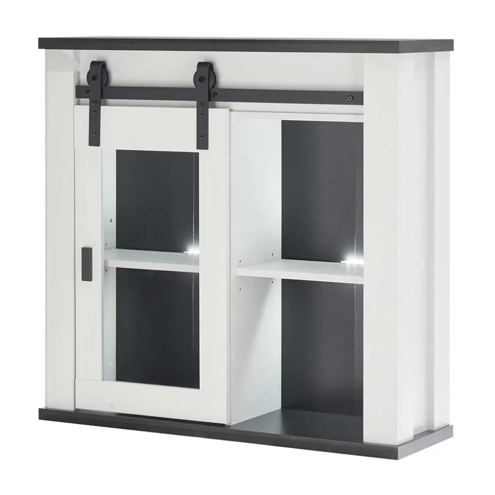 Landhausküche Oberschrank mit Glas Schiebetür - Eture