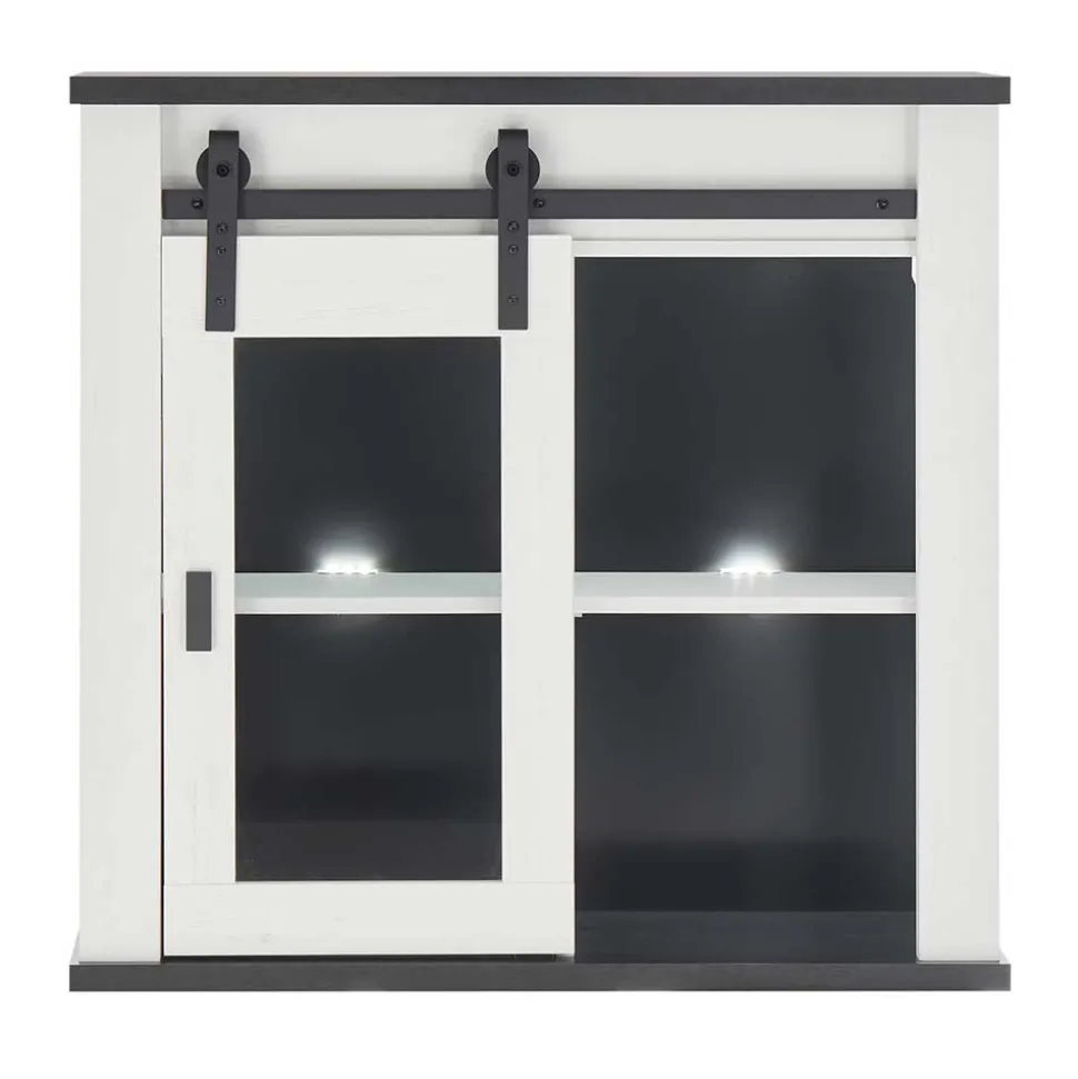 Landhausküche Oberschrank mit Glas Schiebetür - Eture