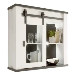 Landhausküche Oberschrank mit Glas Schiebetür - Eture