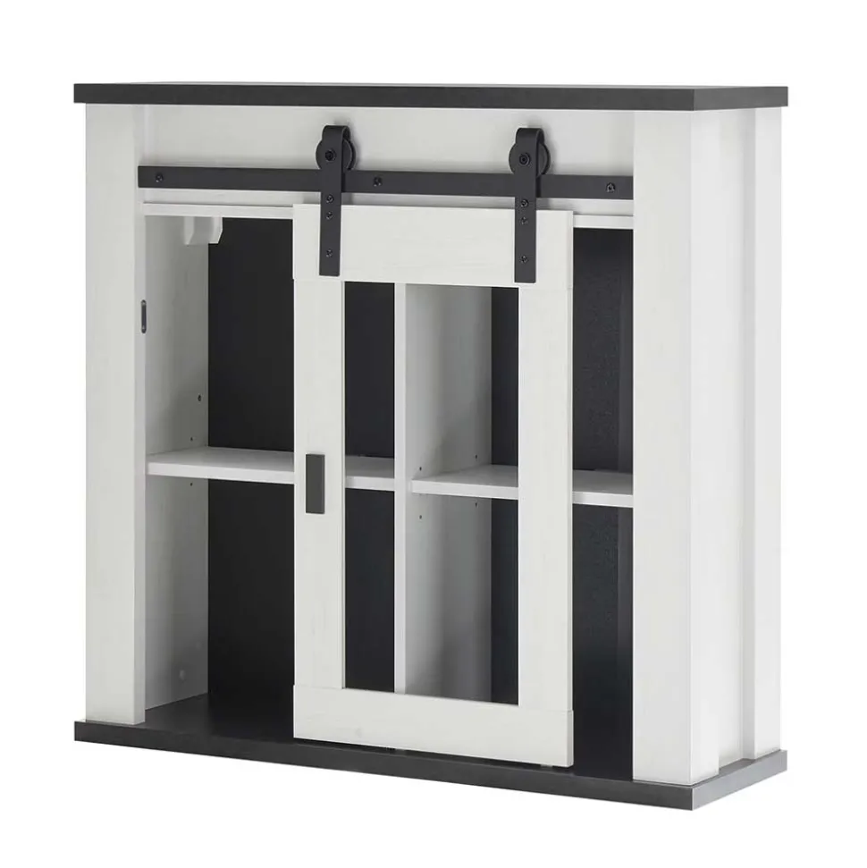 Landhausküche Oberschrank mit Glas Schiebetür - Eture