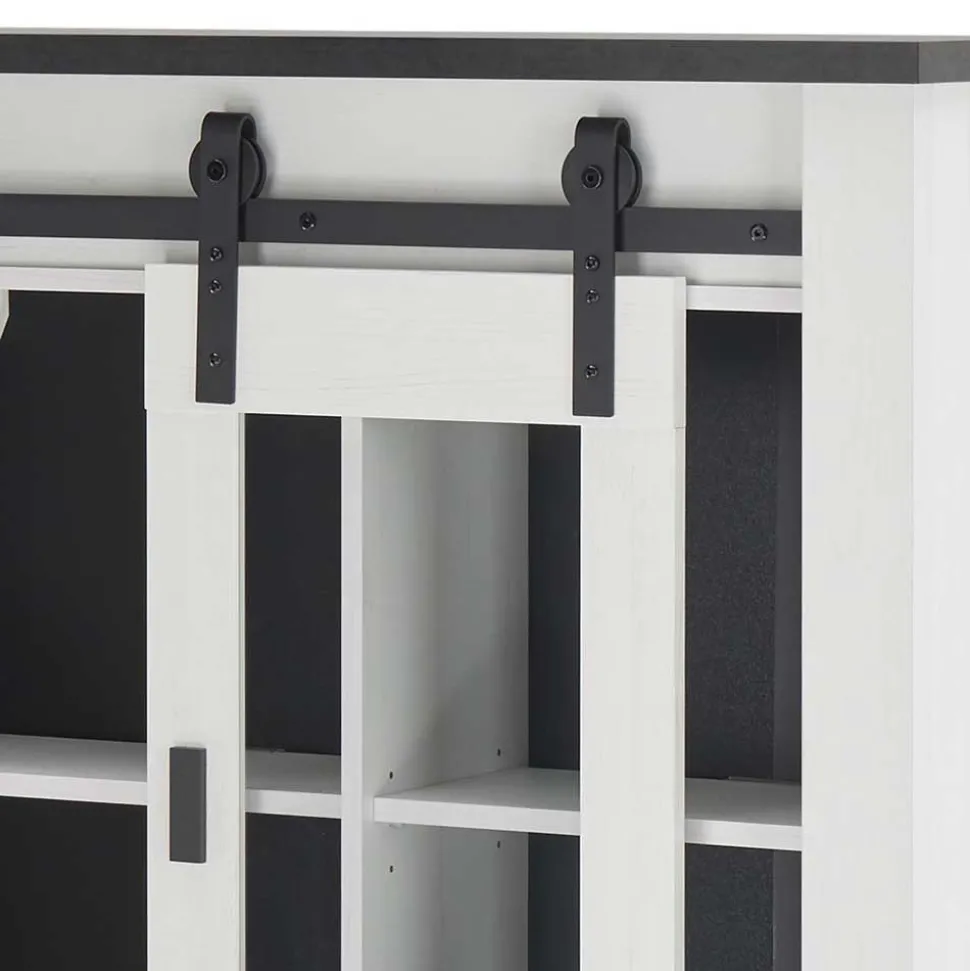 Landhausküche Oberschrank mit Glas Schiebetür - Eture