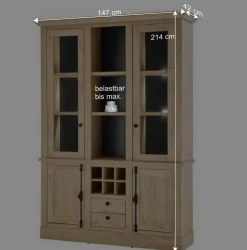 Landhaus-Schrank in Eiche Gold - Hengas