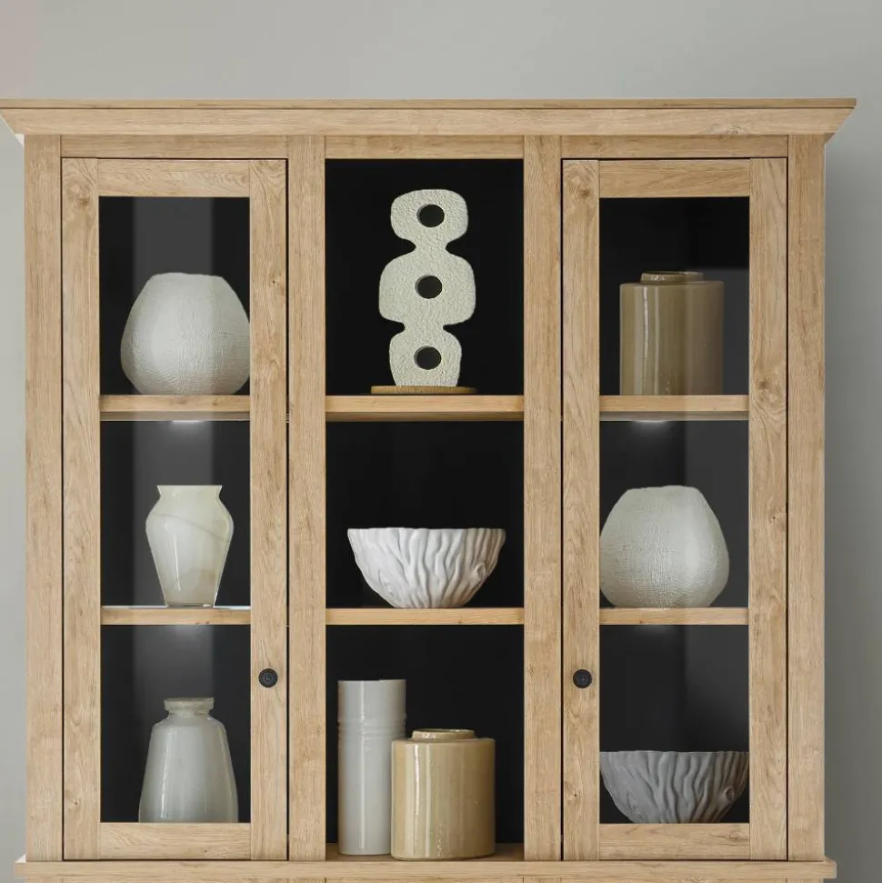 Landhaus-Schrank in Eiche Gold - Hengas