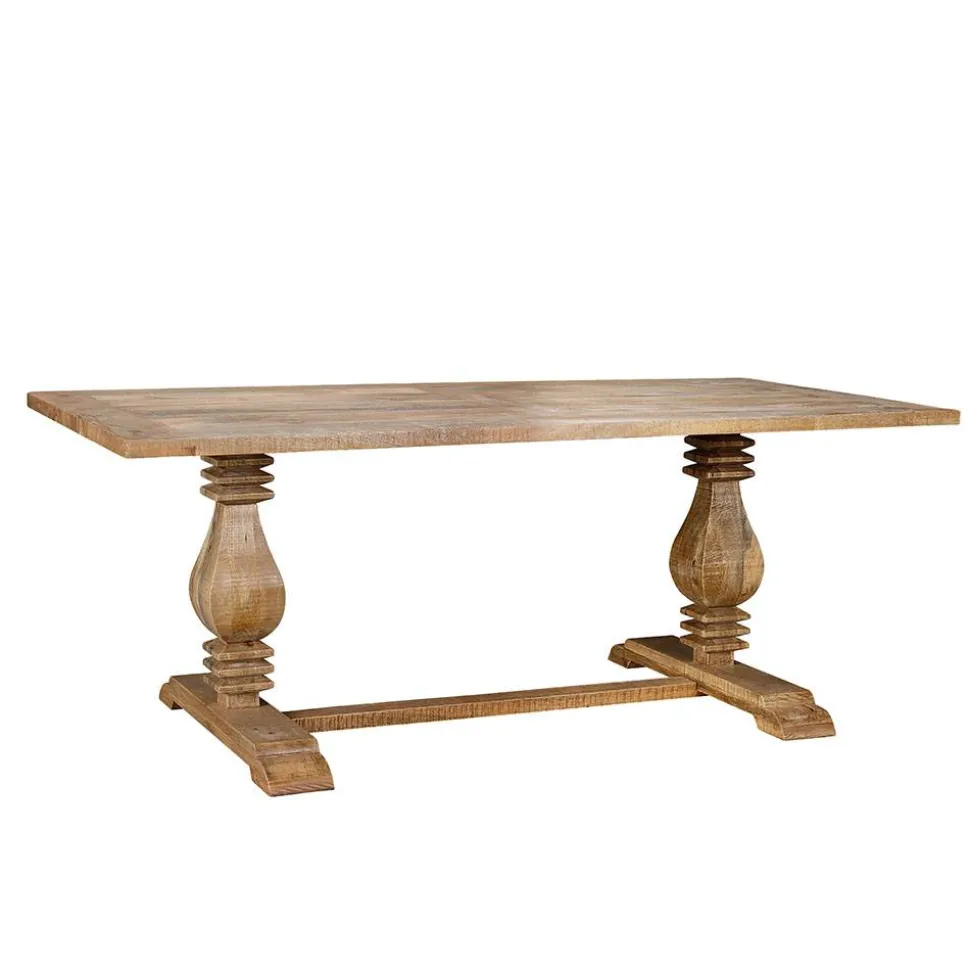 Landhaustisch aus Mangobaum Massivholz - Danaha