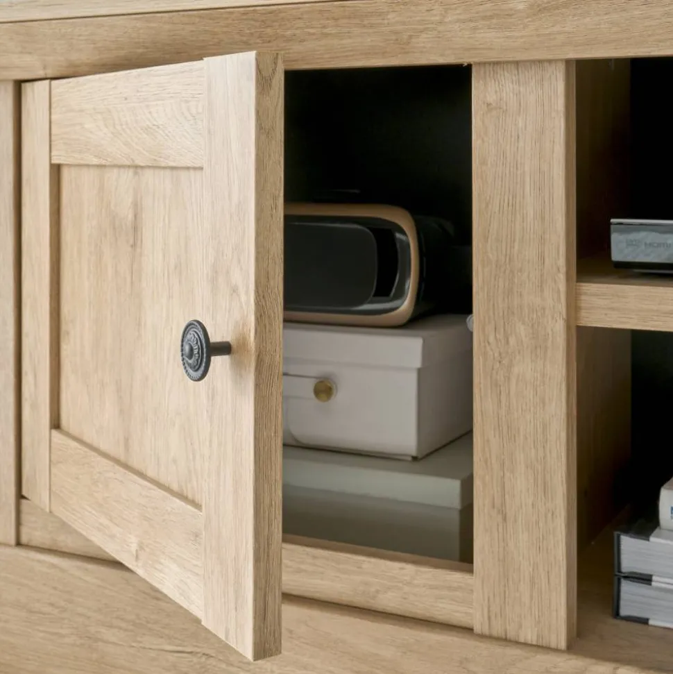 Landhaus-TV-Anbauwand Set - Hengas (dreiteilig)