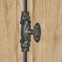 Landhaus-Vitrinenschrank in Eiche Gold - Hengas