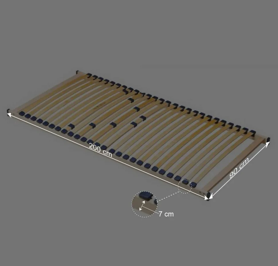 Lattenrost mit 26 Leisten Bazna beweglich gelagert