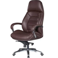 Leder Bürosessel in Dunkelbraun - Kosra