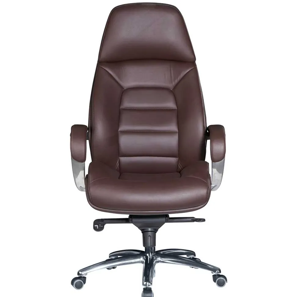 Leder Bürosessel in Dunkelbraun - Kosra