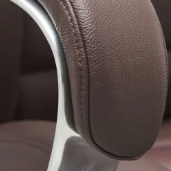 Leder Bürosessel in Dunkelbraun - Kosra