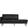 Leder Daybed in Schwarz - Avonita