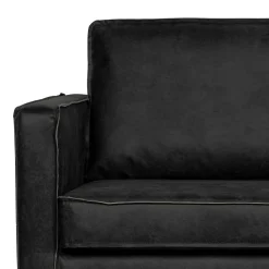 Leder Daybed in Schwarz - Avonita