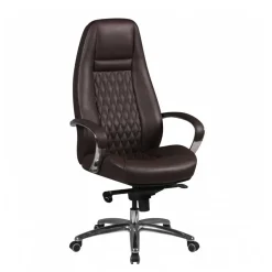 Leder Drehstuhl fürs Büro in Dunkelbraun - Tabara