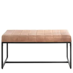 Leder Polsterbank in Braun - Eccossi