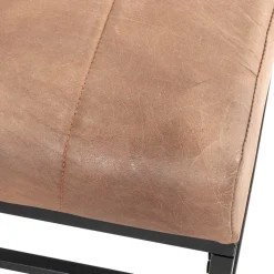 Leder Polsterbank in Braun - Eccossi