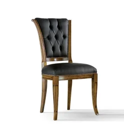 Leder Polsterstuhl in italienischem Design - Liriana