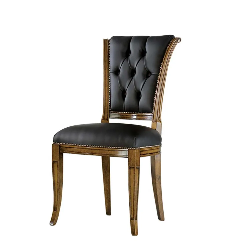 Leder Polsterstuhl in italienischem Design - Liriana