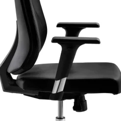 Leder Schreibtischstuhl in Schwarz - Bostaoro