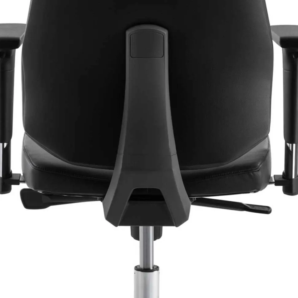 Leder Schreibtischstuhl in Schwarz - Bostaoro