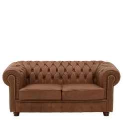 Leder Zweisitzer-Sofa im Chesterfield Design - Gonron