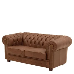 Leder Zweisitzer-Sofa im Chesterfield Design - Gonron