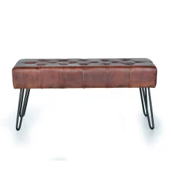 Lederbank mit Knopfheftungen - Nofre