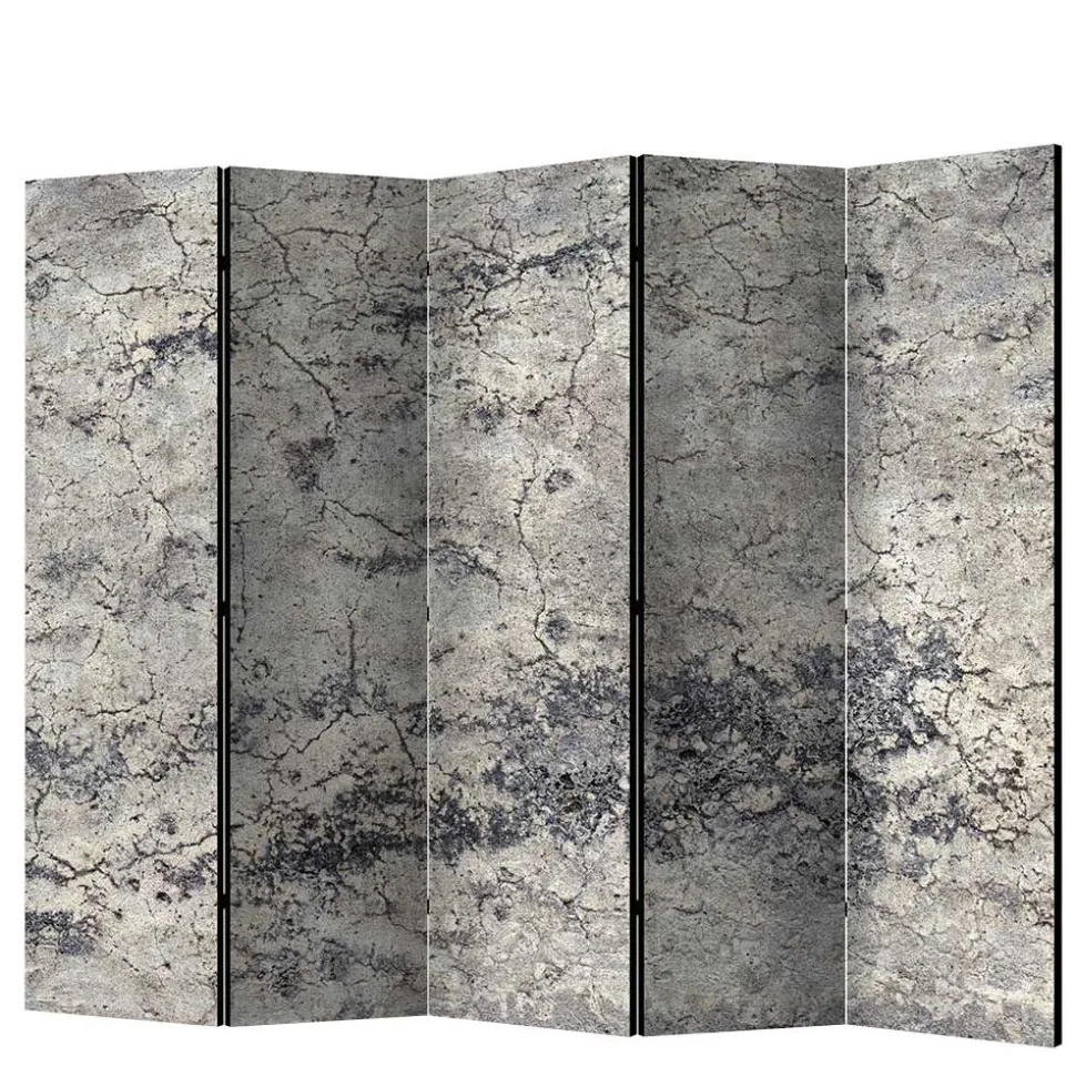 Leinwand Paravent in Steinoptik Grau - Contessa