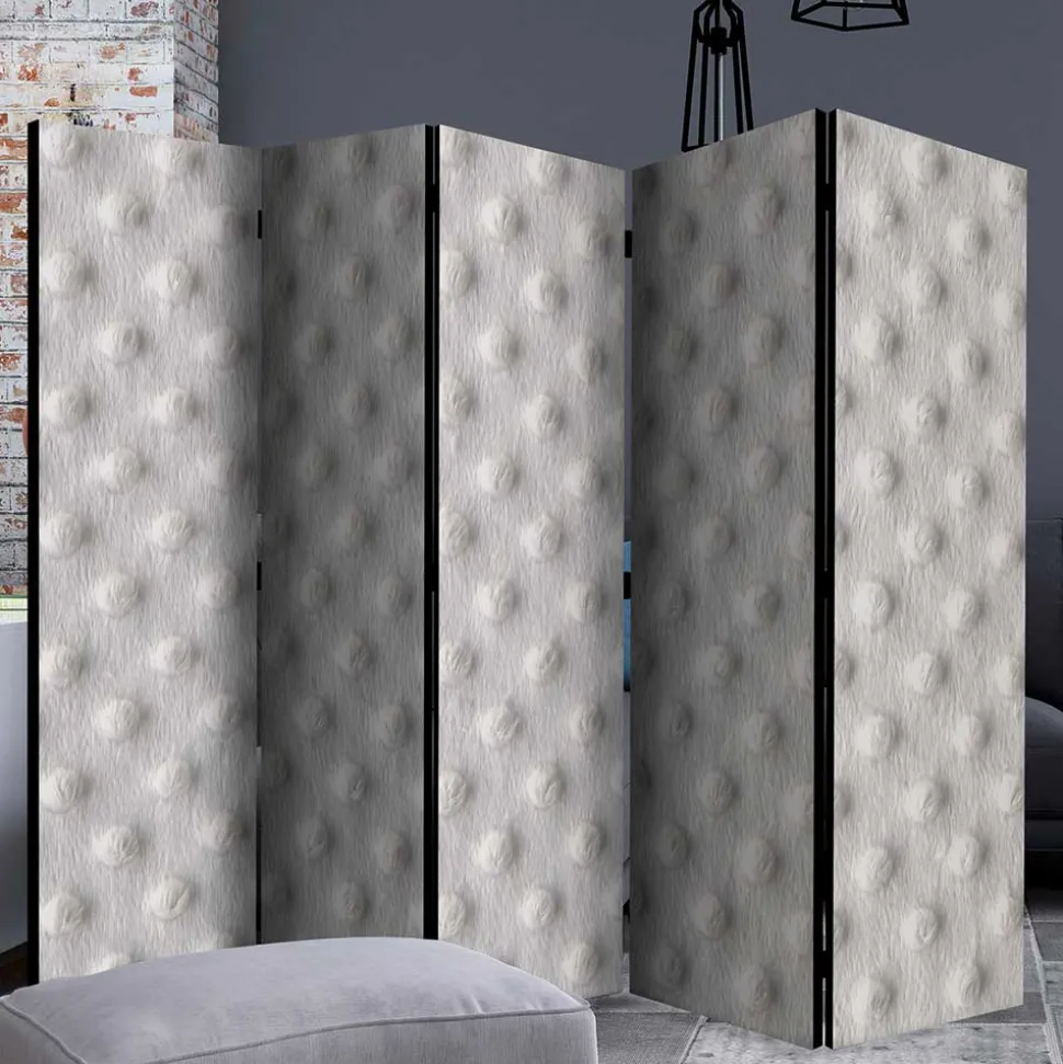 Leinwand Paravent mit Fichtenholz Rahmen - Jionalla