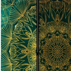 Leinwand Paravent mit orientalischem Mandala - Tsinati