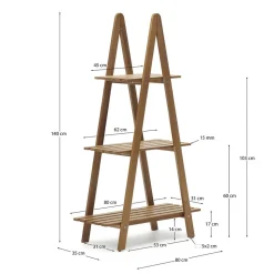 Leiterregal aus Akazie Massivholz - Oledra