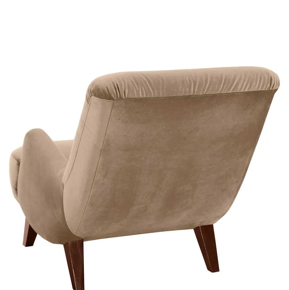 Lesesessel in Beige und Nussbaum - Ulada I