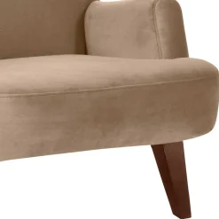 Lesesessel in Beige und Nussbaum - Ulada I