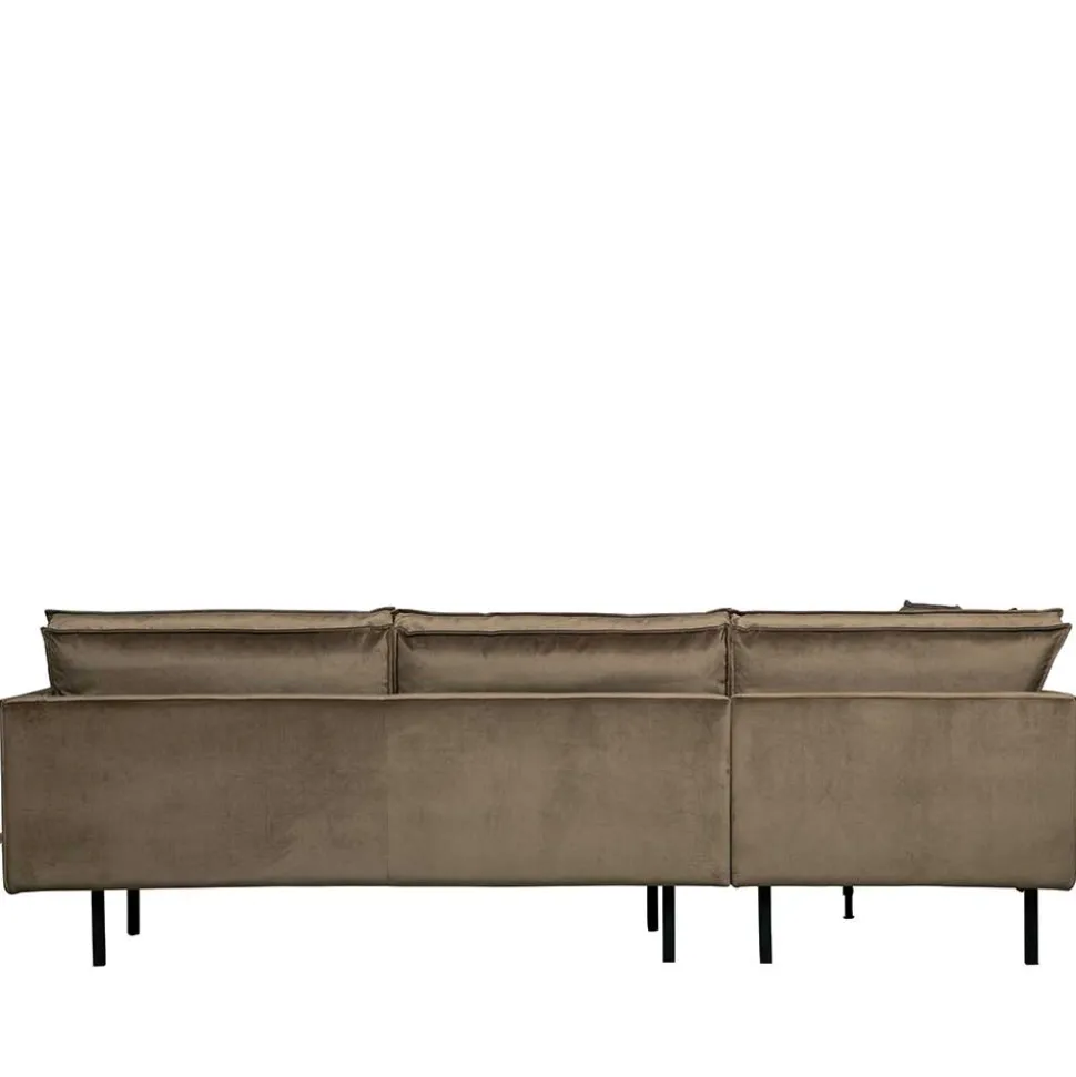 L-Form Wohnzimmer Sofa in Taupe Samt - Museo