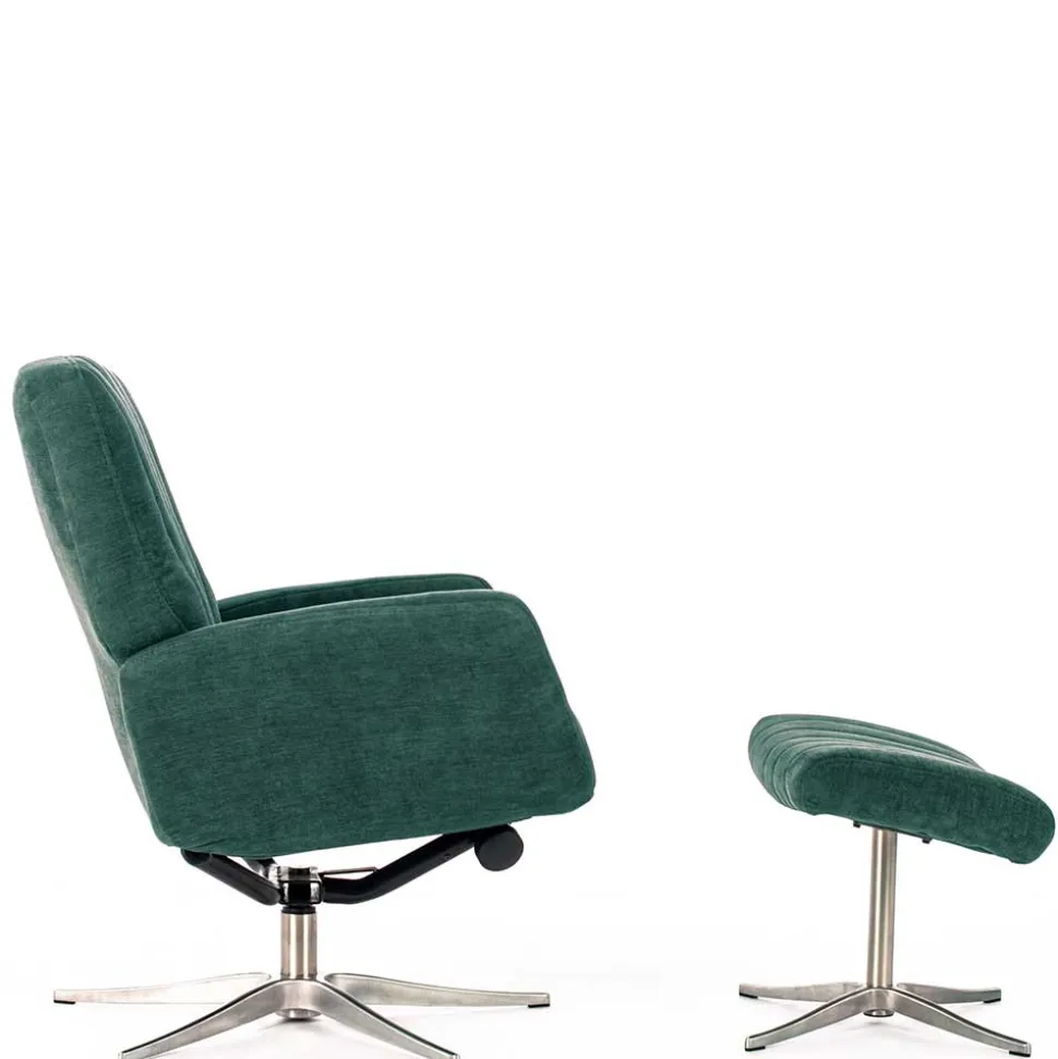 Liegesessel & Hocker in Petrol Blau - Arizona (zweiteilig)