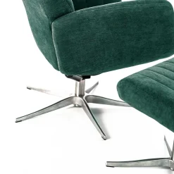 Liegesessel & Hocker in Petrol Blau - Arizona (zweiteilig)