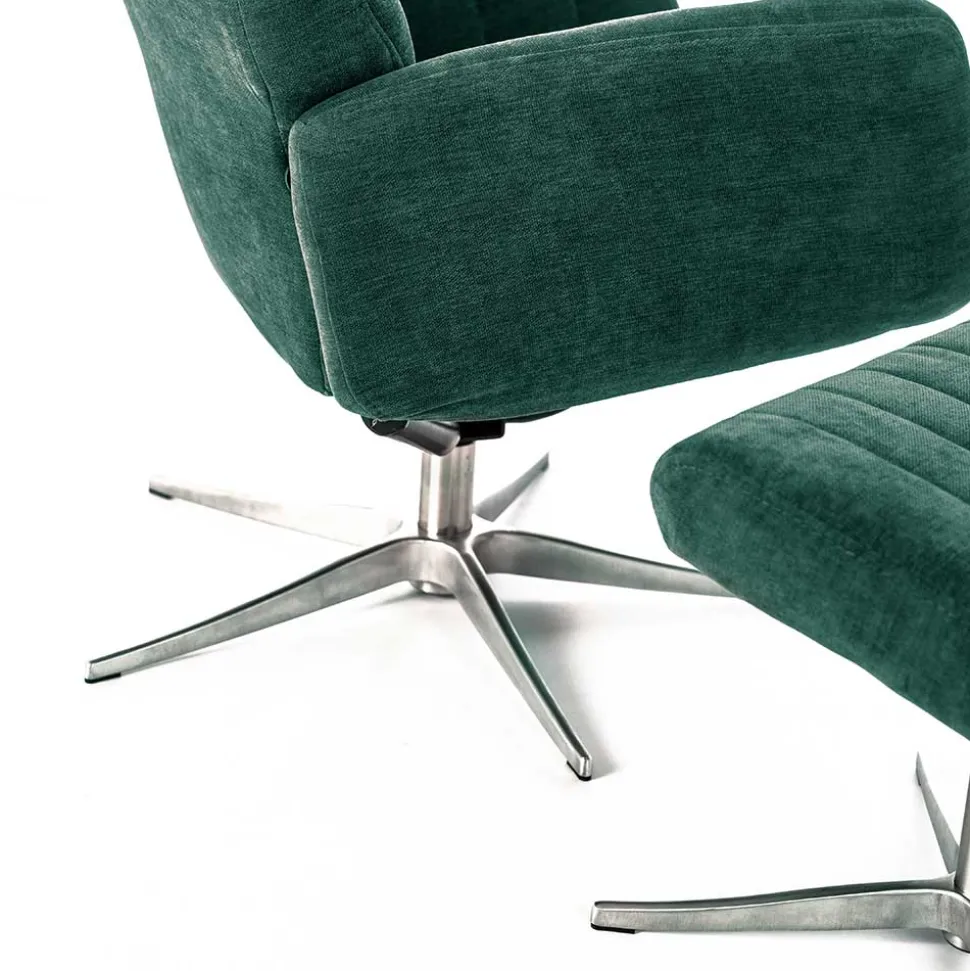 Liegesessel & Hocker in Petrol Blau - Arizona (zweiteilig)